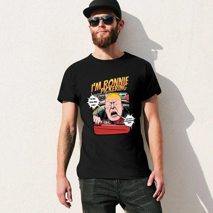 Camiseta con el mensaje "I'm Ronnie Pickering", tallas grandes, ropa bonita para hombre, camisetas gráficas de alta calidad, 100 % algodón, manga corta