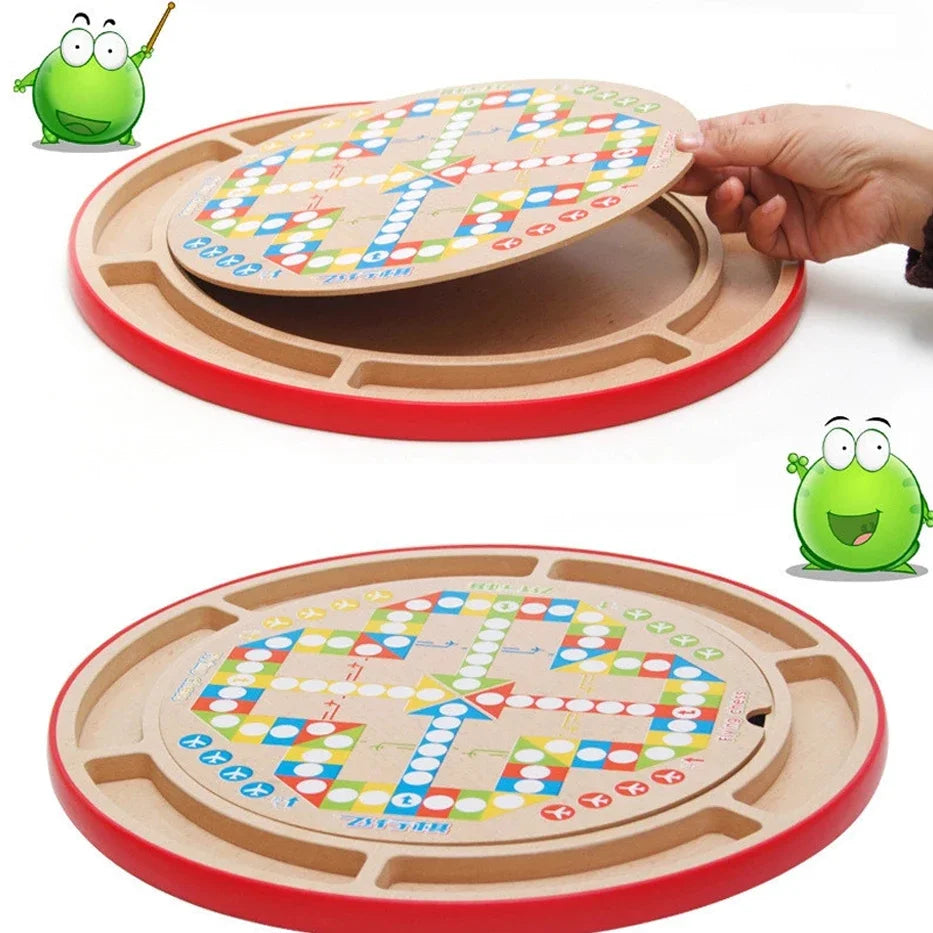 Juego de mesa de madera 10 en 1 para padres e hijos, ajedrez de lucha de animales, clásico, para fiestas familiares y infantiles