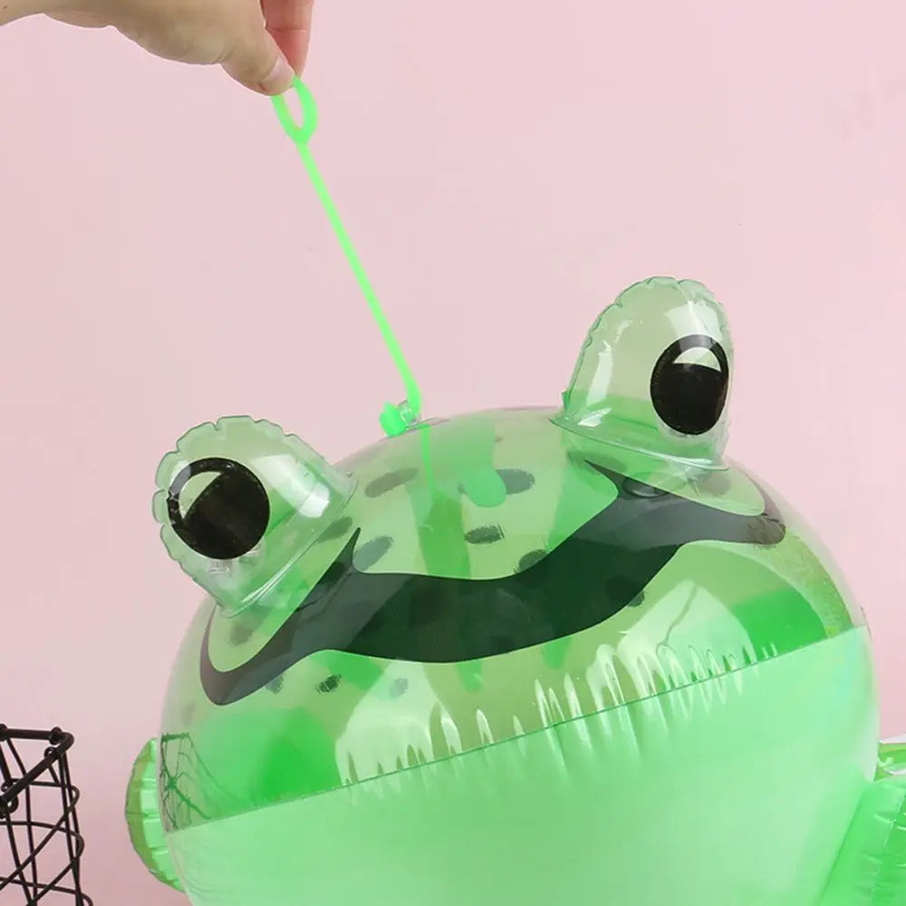 Cute Birthday Party Decor Gifts Kids Favors with Flashing Light Inflatable Toys Green Frog Blow Up Animal