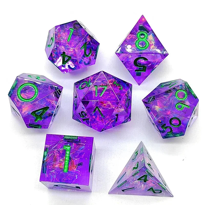 Ensemble de dés mixtes Une variété de styles de couleurs pour les jouets portables DND RPG, l'enseignement des mathématiques pour adultes et enfants TRPG D4 D6 D8 D10 D12 D20