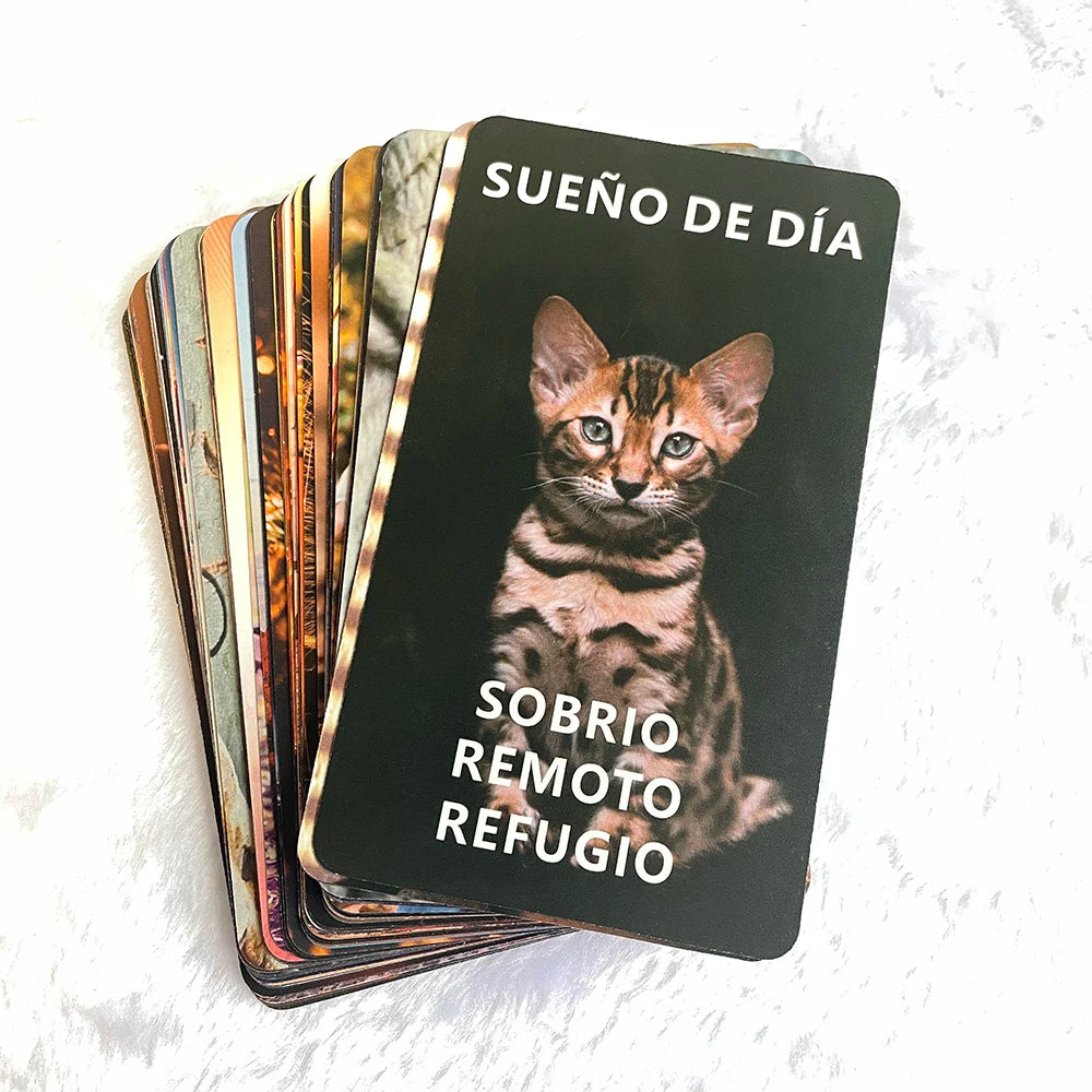 Baraja de oráculo en español Cartas de tarot con claridad, profecía, palabras clave, 12 x 7 cm, 62 cartas, adivinación