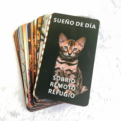 Baraja de oráculo en español Cartas de tarot con claridad, profecía, palabras clave, 12 x 7 cm, 62 cartas, adivinación