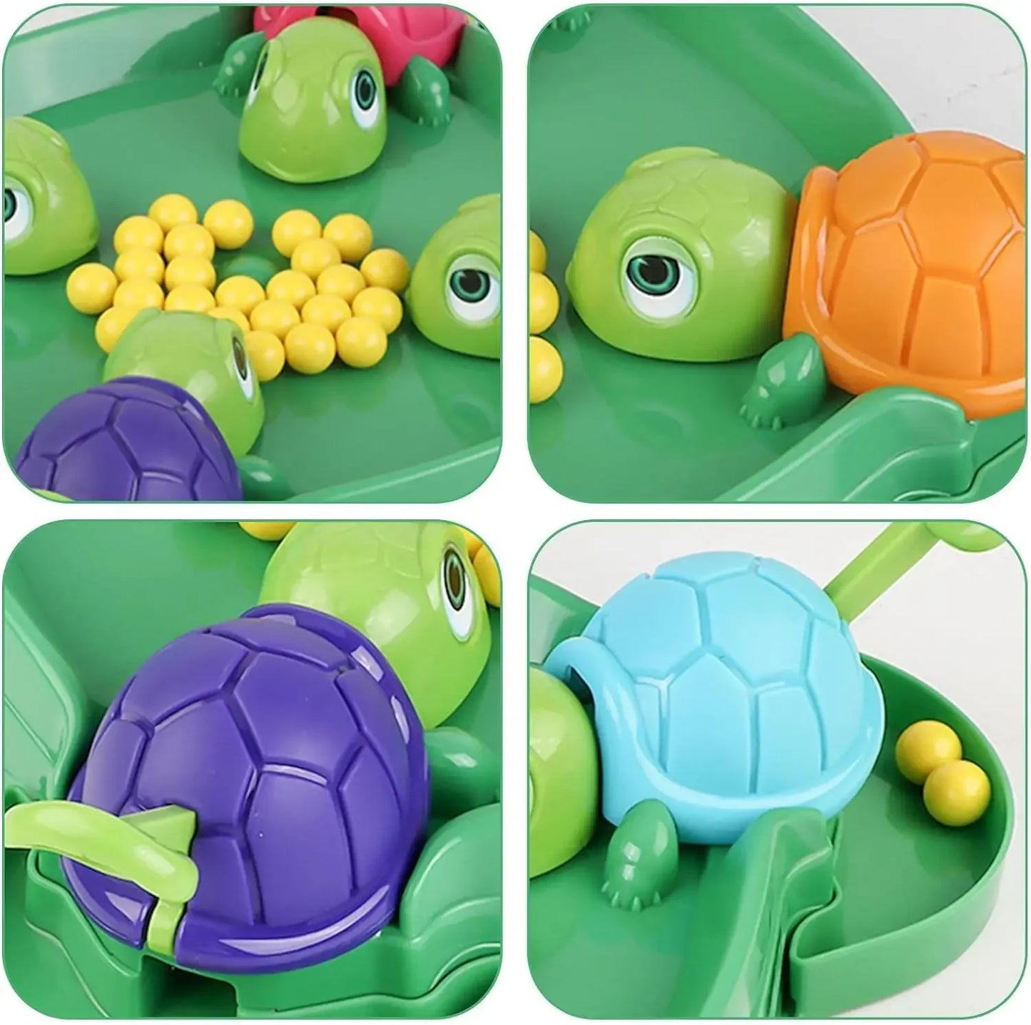 Fun Turtle Eat Beans Board Game Dexterity Hungry Turtle Pre-school Game Early Educational Toys for 2 To 4 Players