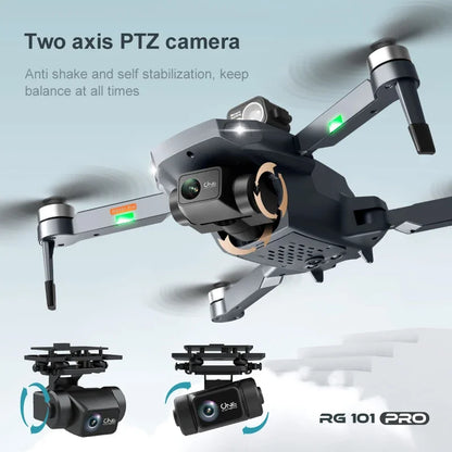 Drone RG101 PRO GPS 2 axes Gimbal Drones professionnels avec caméra HD 8K FPV Quadcopter sans balais Évitement d'obstacles Drone RC