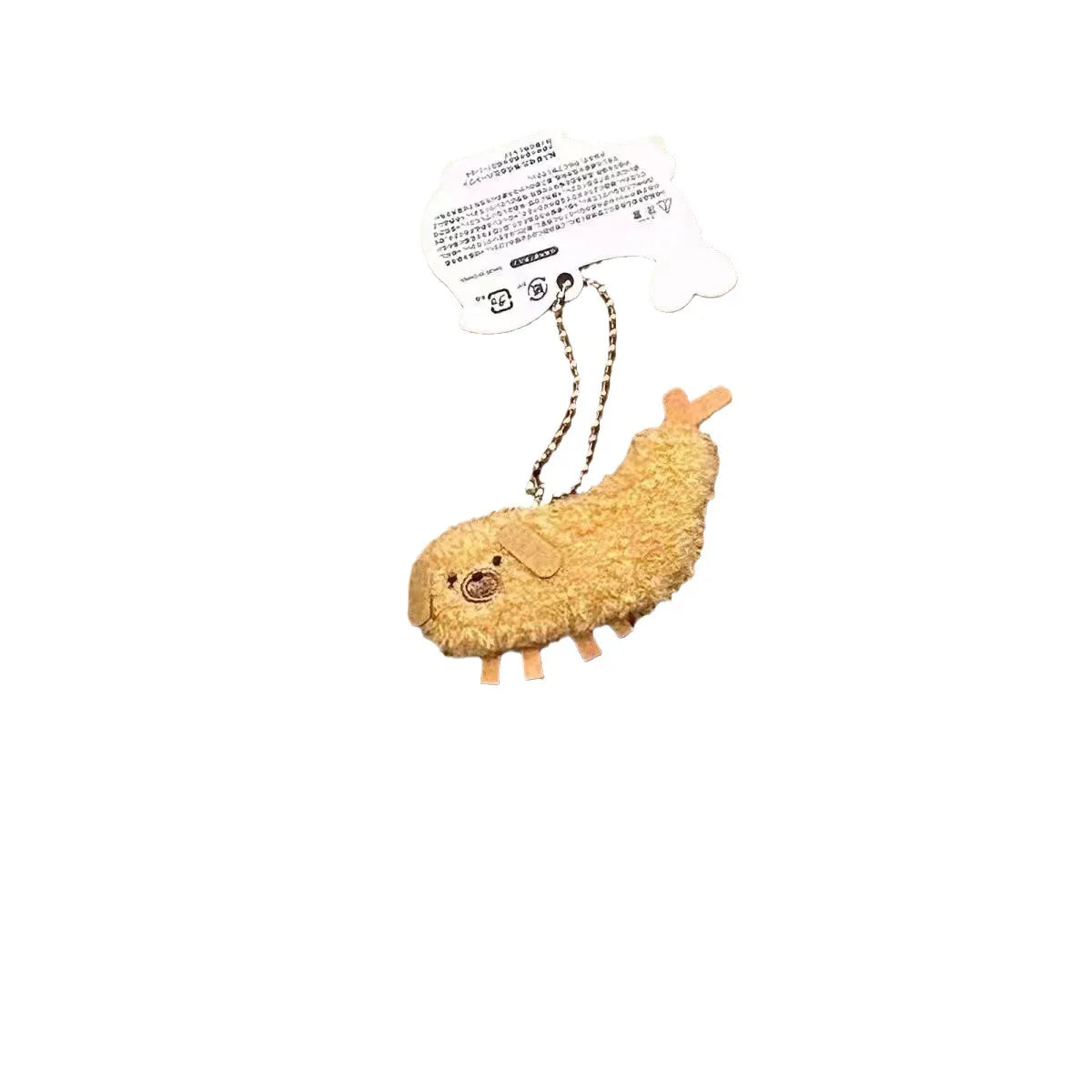 Fried Crayfish Puppy Plush Toy Funny Dog Pendant Soft Stuffed Doll Keychain Backpack Car Bag Key Ring Decor Kid Gift