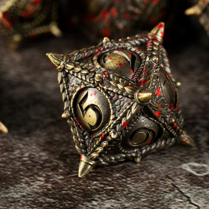 Dés Rpg, ensemble de dés DND pour le jeu Donjons et Dragon Dés Dés polyédriques Dragon Jeux de rôle joueur Bronze Blood Metal Dice