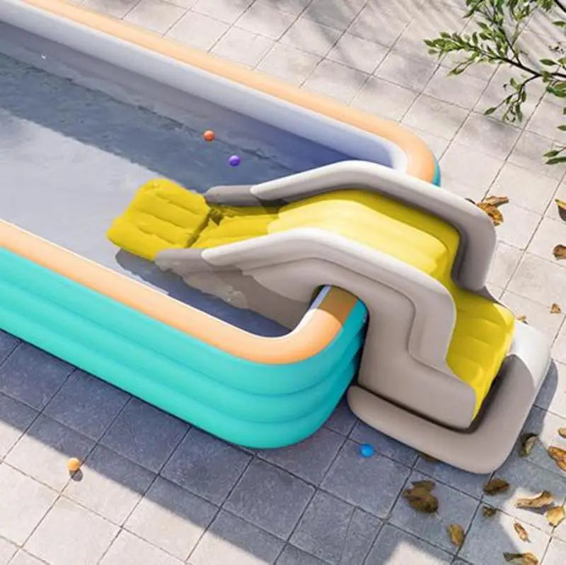 Toboggan aquatique gonflable pour enfants, jouet de natation, amusant, extérieur, anti-basculement, pour piscines creusées ou hors sol