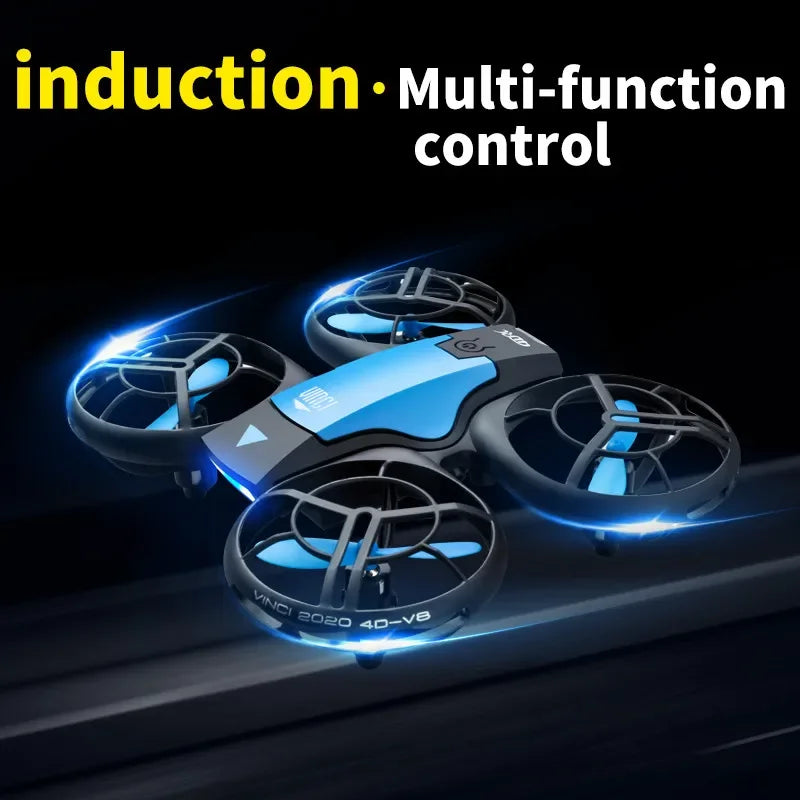 Caméra 10K Ultra HD V8 Nouveau Mini Drone WiFi Fpv Pression d'air Hauteur Maintien Pliable Quadcopter RC Drone Jouet Cadeau