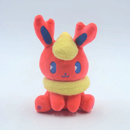 Lot de 10 porte-clés en peluche Pokémon Eevee, figurines d'anime, Umbreon, Sylveon, Vaporeon, Mentali, doux, en peluche, cadeaux de Noël