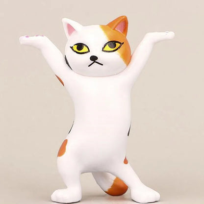 11 modèles de figurines de chat dansant, décoration d'animation, modèle de chat, jouet de mode, chat enchanteur, capsule, poupée, décoration de gâteau