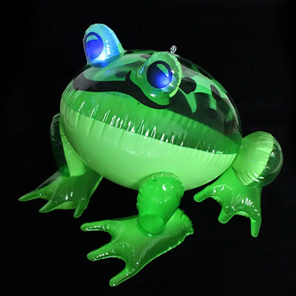 Cute Birthday Party Decor Gifts Kids Favors with Flashing Light Inflatable Toys Green Frog Blow Up Animal