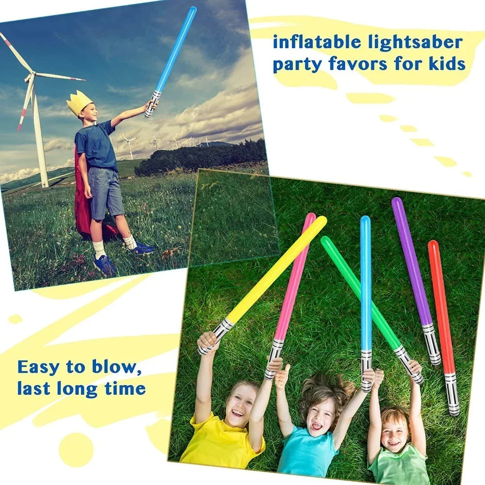 Outdoor Children Inflatable Light Saber Sword Toys Fun Pool Swim Water Play Toys Gifts Kids Stage Props PVC Cosplay Supply Toy