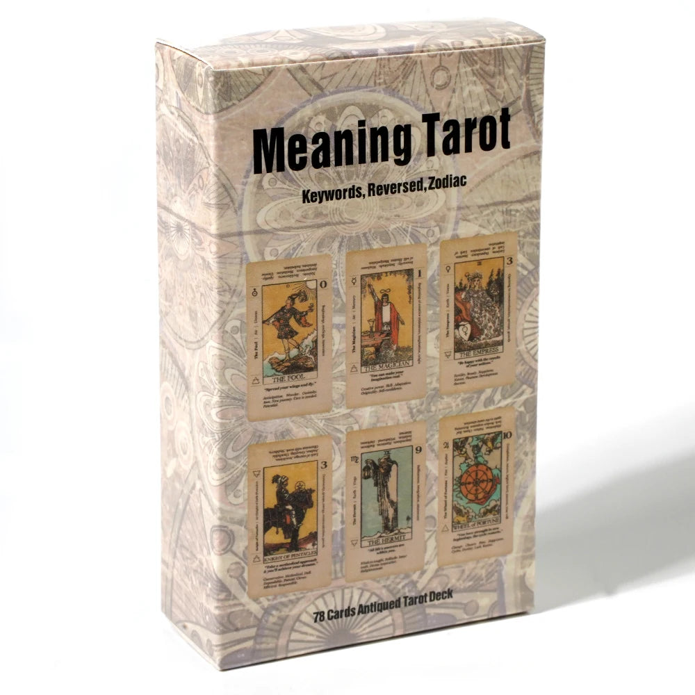 Signification des cartes de tarot avec signification dessus Mot-clé du tarot pour débutant Jeu de tarot ancien Apprendre le tarot 78 cartes