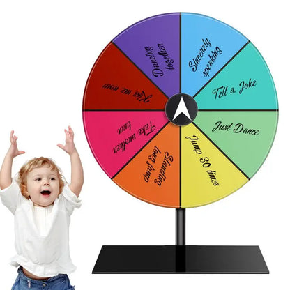 Roue de prix effaçable à sec, jeu de roulette de couleur, roue de rotation modifiable en acrylique pour prix, roue de prix de table