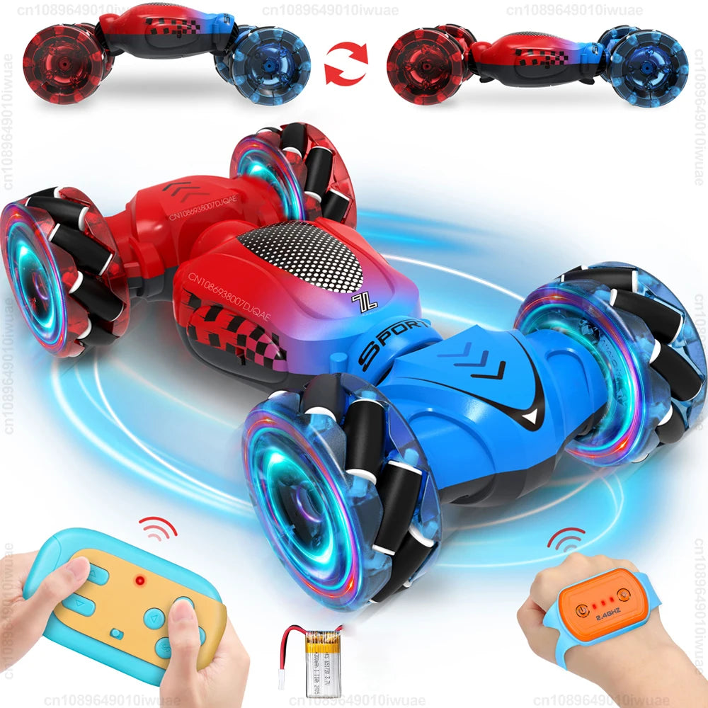 Voiture de cascade télécommandée 1/20 RC avec lumière LED 4WD 2,4 G, voiture de sport pour enfants, course à grande vitesse, véhicule de conduite, jouets de dérive, cadeau