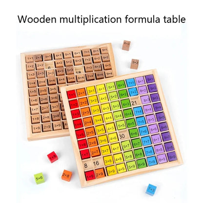 Montessori wooden toys for children, 99 times tables, math and arithmetic teaching AIDS, children's board games