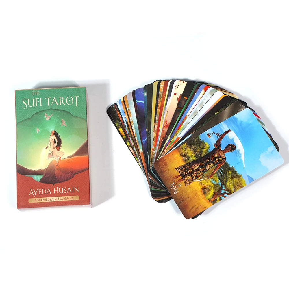 La baraja de 78 cartas del Tarot Sufí: sana tu vida con la sabiduría sufí antigua Inspirada en el tarot tradicional y reconceptualizada en el contexto