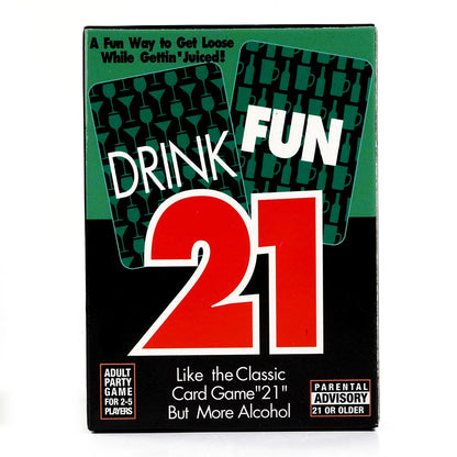 Juego de cartas Drink Fun 21 Un divertido juego de cartas para beber como el clásico juego de cartas 21 pero con más alcohol 56 cartas