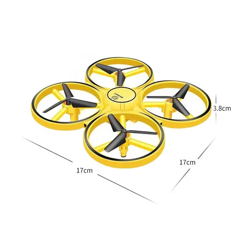 Drone contrôlé à la main RC Mini Quadcopter Gesture Flying LED Lights Altitude Hold Watch Control Enfants Jouets Cadeaux d'anniversaire