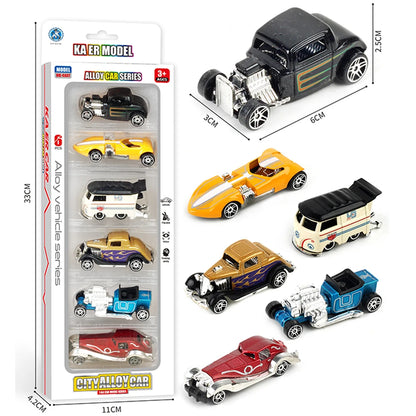 1:64 City Alloy Sports Car Vintage Bridge Mini Racing Collection Slide Vehicle Toy Diecast Model Boy Kids Toys Car Birthday Gift