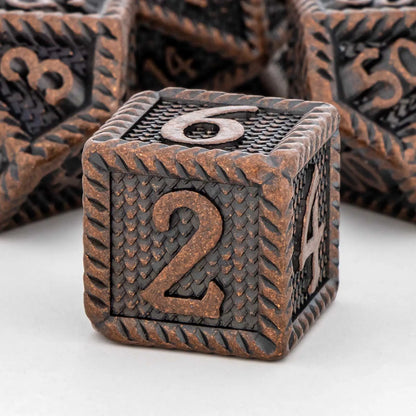 Juego de dados D&amp;D KERWELLSI DND, dados de metal poliédricos para juegos de rol de mazmorras y dragones, dados hechos a mano D20 D12 D10 D8 D6 D4