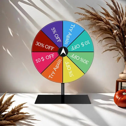 Roue de prix effaçable à sec, jeu de roulette de couleur, roue de rotation modifiable en acrylique pour prix, roue de prix de table