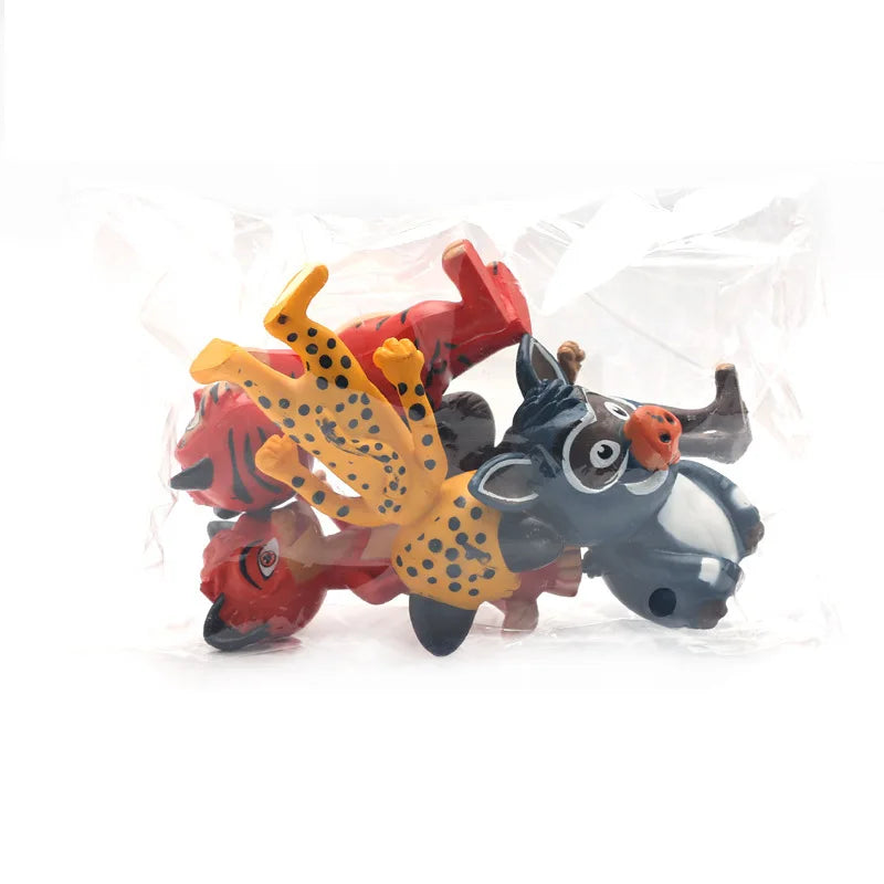 5pcs/set Tig Action Figures Toy Leopard Brothers PVC Tiger Model Action Collection Doll Mini Toy Model for Children Gift