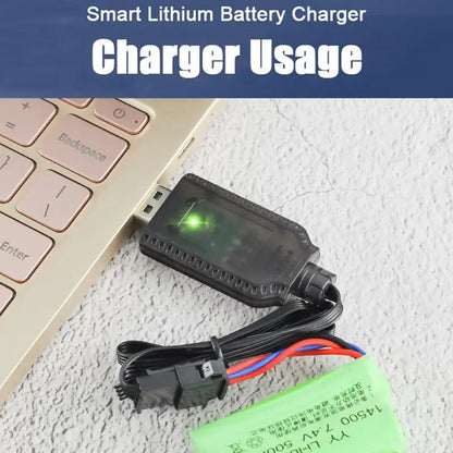 Lithium battery charger 7.4V XH-3P charging cable with protection toy aircraft accessories USB data cable