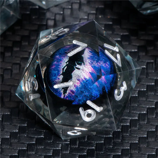 KERWELLSI DND Beholder Eye Dice Set Dungeon and Dragon, dés D&amp;D à bord tranchant en résine Polyédrique Magic Gathering Jeu de rôle