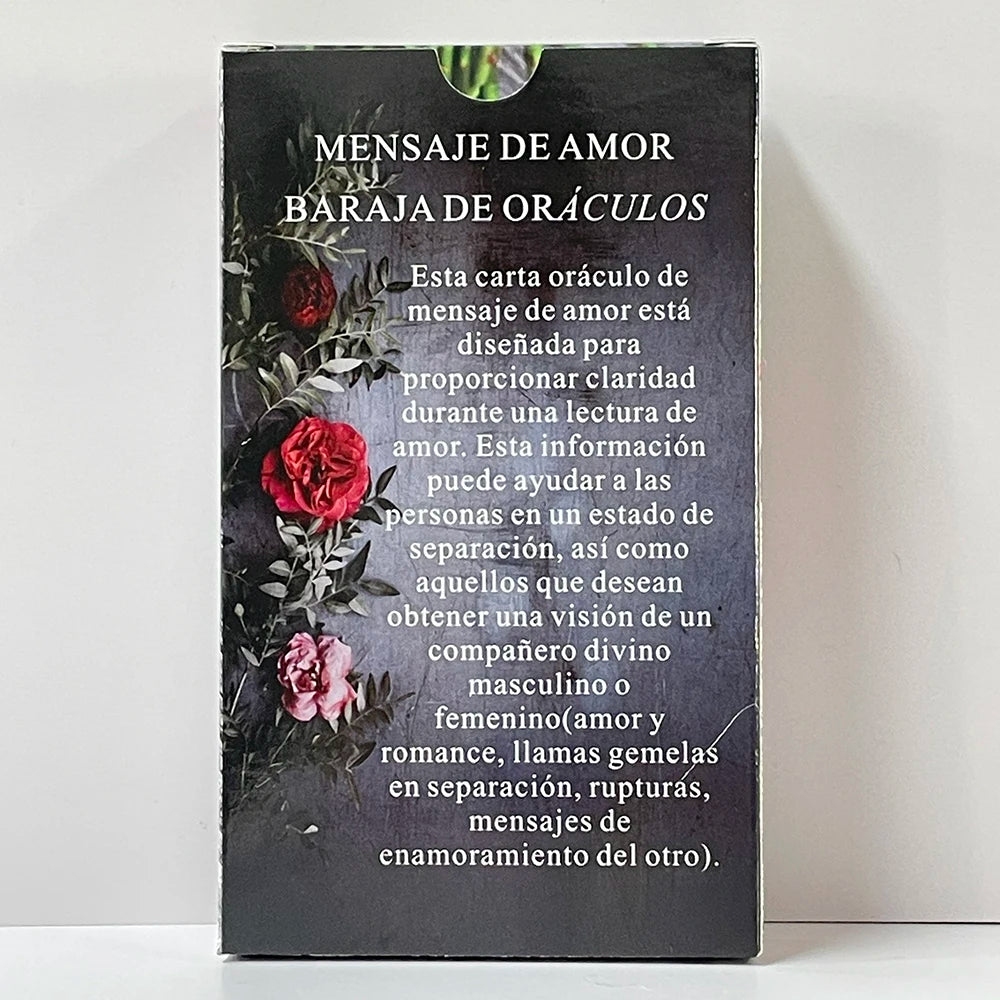 Baraja de tarot con oráculo y mensaje de amor en español de 12 x 7 cm Palabras clave