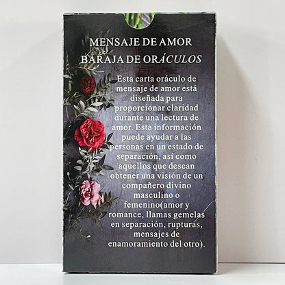 Baraja de tarot con oráculo y mensaje de amor en español de 12 x 7 cm Palabras clave