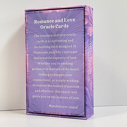 Cartes Oracle de Tarot Romance et Amour Version Anglaise 12x7cm dans une Boîte Jouets de Voyance Jeu de Divination Prophétie avec Mots-clés