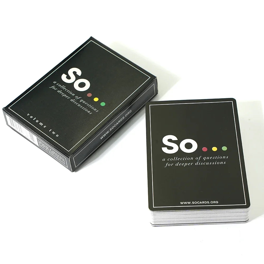 So Cards Conversation Starter: juego de cartas con preguntas de estilo especial de alta calidad para adultos y familias, juego de mesa para fiestas y ocio