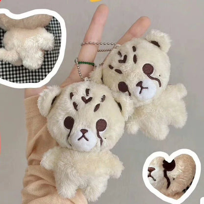 Porte-clés en peluche Kpop Cartoon Cheetah Lee Doyoung Mark Same Q Styles Mini Gomdo Lee Taeyong Porte-clés Porte-clés Pendentifs de sac