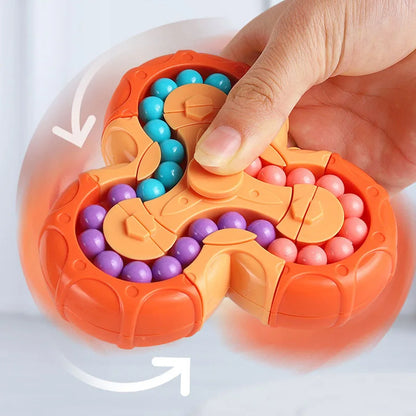 Montessori Rotating Magical Bean Cube Fingertip Toy Children IQ Mind Brain Teaser Game Educational Spinners Stress Relief Toys