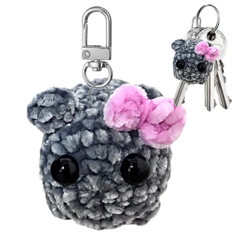 Porte-clés amusant en forme de hamster triste avec musique, jouet en peluche, porte-clés en forme de hamster qui pleure, accessoires de sac, mignon, pendentif, cadeau pour les fans