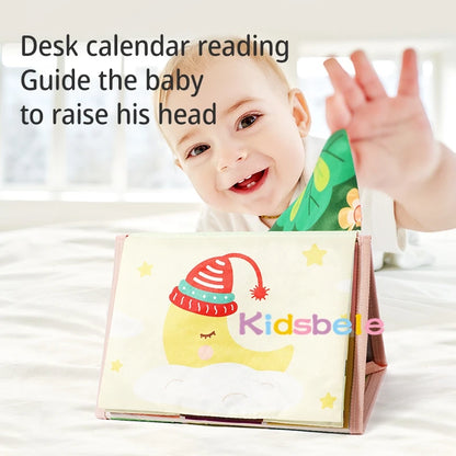 Cloth Book With Soft Mirror For Visual Stimulation Soft Baby Books Early Learning Book Cloth Calendar Cloth Book