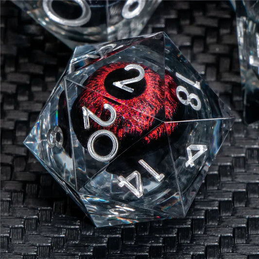 KERWELLSI DND Beholder Eye Dice Set Dungeon and Dragon, Resin Sharp Edge D&D Dice Polyhedral Magic Gathering Role Playing Game