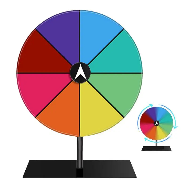 Roue de prix effaçable à sec, jeu de roulette de couleur, roue de rotation modifiable en acrylique pour prix, roue de prix de table