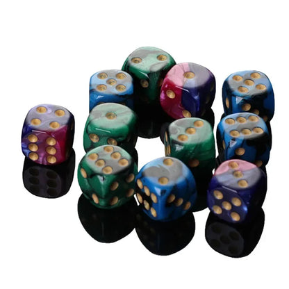 Lot de 5 dés bicolores pour jeu de société - Dés à 6 faces - Jeu amusant - 16 mm - Idéal pour les enfants