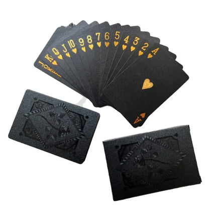 Jeu de cartes à jouer de couleur noire et dorée, groupe de cartes, combinaison de poker étanche, paquet magique Dmagic, jeu de société, collection cadeau