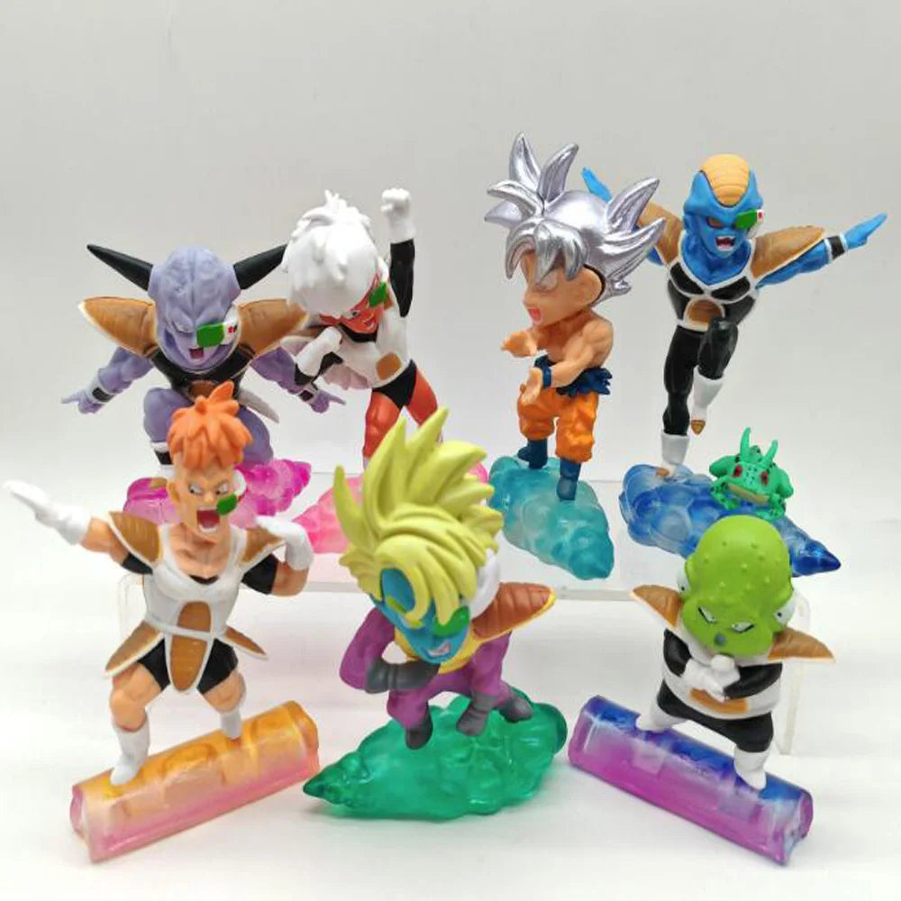 8 piezas/set Dragon Ball Z Ginyu Force Figura de acción linda Colección Modelo Juguetes 7-10 cm