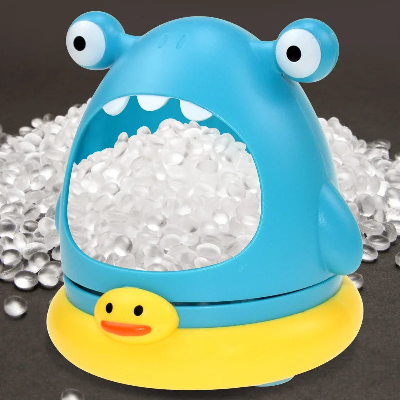 Children Soap Machine Blowing Bubble Baby Bath Aerator Outdoor Foam Maker Cute Cartoon Shark and Crab Bathroom Swimming Pool Toy