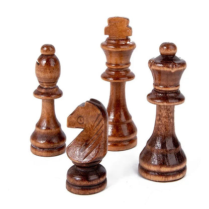 Wooden Chess Pieces 2.2/3/3.5 Inch King Figure Chess Game Pieces Tournament Wooden Finish Chess Figure Backgammon Pieces