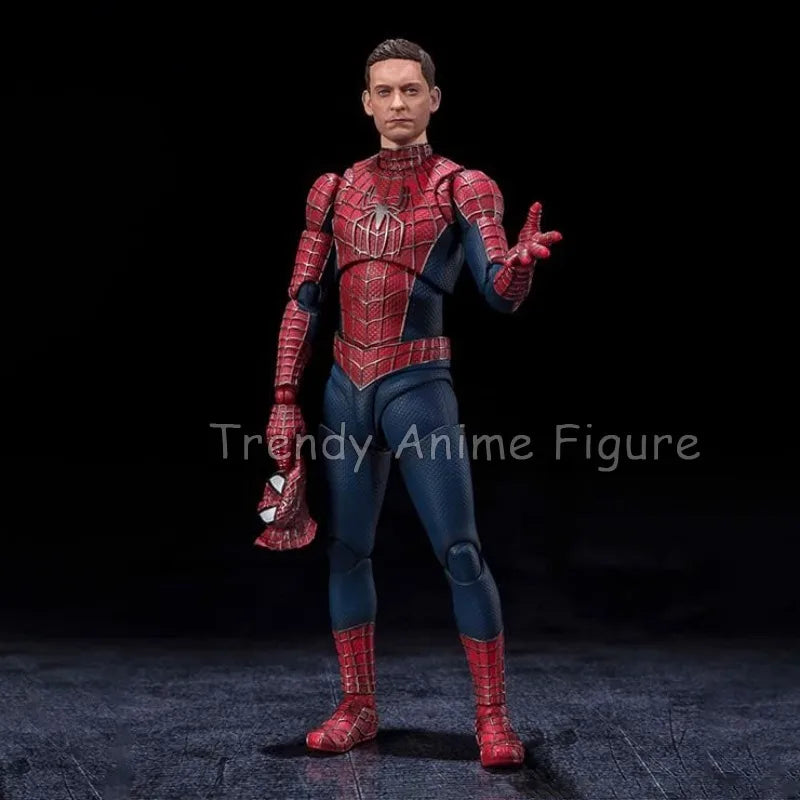 CT Spider-Man Action Figure SHF Tobey Maguire Figurine No Way Home Spiderman The Friendly Neighborhood Figure Movable Model Toys