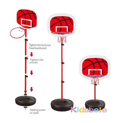 Basketball Hoop 63-150CM Toddler Adjustable Stand Rack Toys For Kids Baby Outdoor Indoor Ball Sport Basket Holder Hoop Game