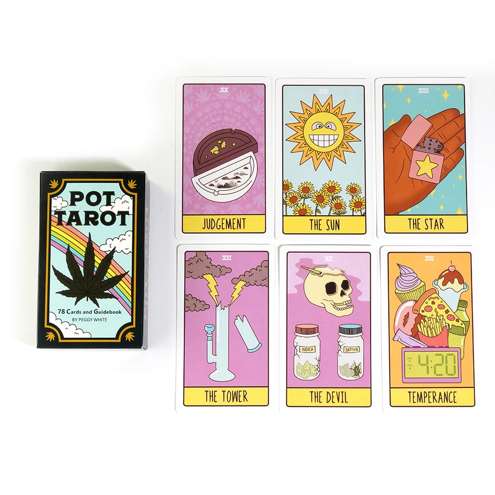 Jeu de 78 cartes de tarot en pot, version de voyage, format de poche, pour débutants, apprentissage du tarot