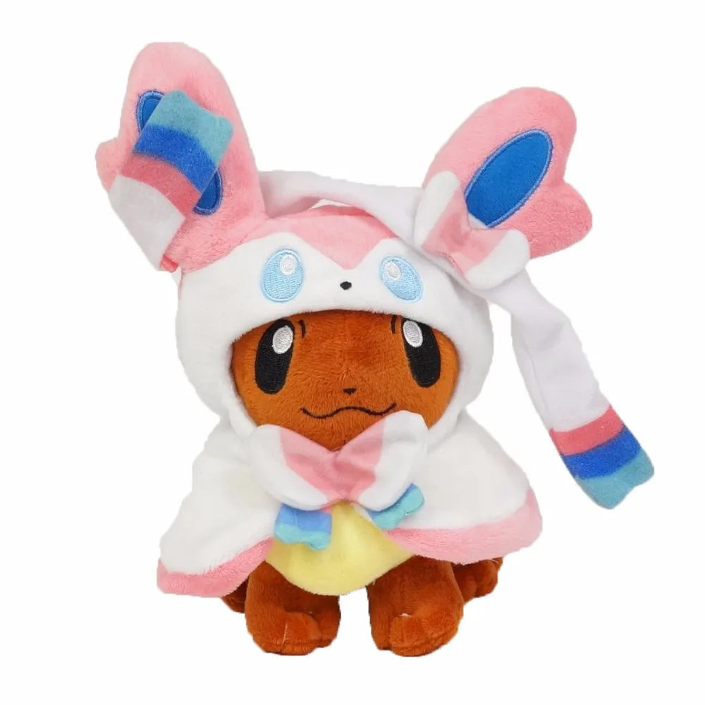 Figuras de peluche de Pokémon de 8" de Eevee, Poncho, Umbreon, Espeon, Jolteon, Vaporeon, Sylveon y Flareon