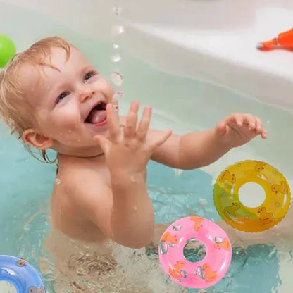 Mini bouée de bain pour enfants, jouet de bain, anneau flottant pour piscine, jouet pour bébé, poupée amusante, jeux gonflables en caoutchouc