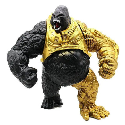 2024New Figura de acción mecánica de goma suave King Kong Modelo de gorila monstruo de batalla Juguete de decoración Regalo 5 articulaciones para mover